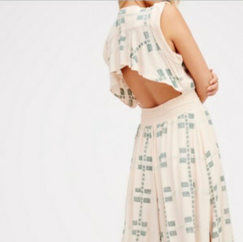 Ultra RARE Free People Summer Flame dress sz L - Picture 2 of 9